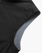Men's Plain Zip Bodywarmer With Contrasting Interior - Black