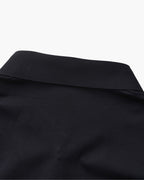 Men's Point-Collar Shirt With a Curved Lower Hem - Black