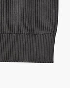 Men's Ribbed Crewneck Sweater With Banded Edges - Gray