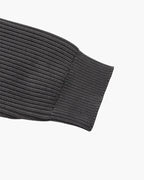 Men's Ribbed Crewneck Sweater With Banded Edges - Gray