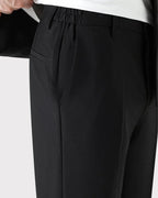 Men's Short-Sleeve Jacket and Straight Trousers Set - Black