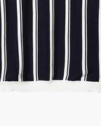 Men's Striped Half-Zip Polo With Contrast Collar - Black