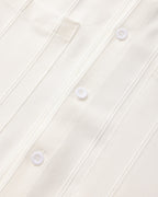Men's Textured Button Shirt With a Square Chest Pocket - White