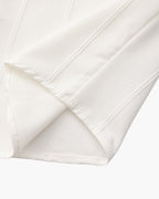 Men's Textured Button Shirt With a Square Chest Pocket - White