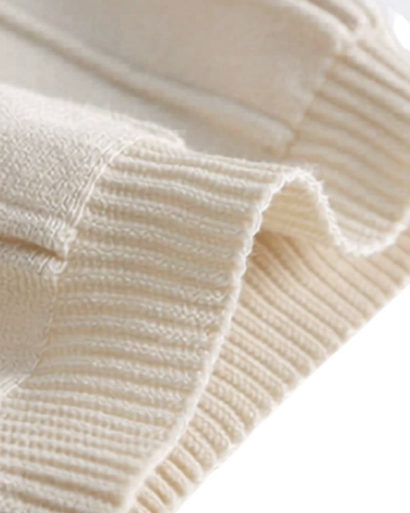Men's Vertical-Stripe Knit Polo With a Short Zip - Beige