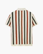 Men's Vertical-Stripe Polo With an Open Collar - Multicolor