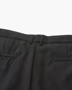 Men's Wide-Leg Pleated Trousers With Belt Loops - Black