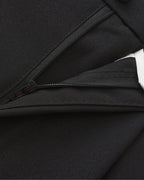 Men's Wide-Leg Pleated Trousers With Belt Loops - Black