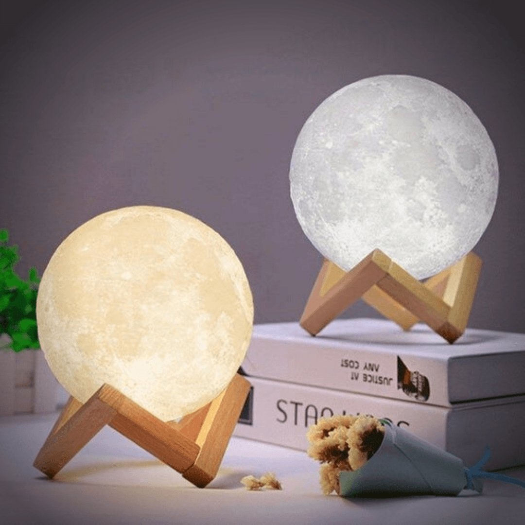 Mondlampe - Lunar - Wiederaufladbar - Touch-Steuerung