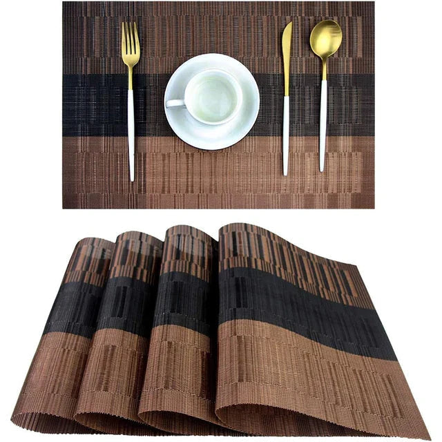 Placemats Washable and Heat-Resistant, Non-Slip Rectangular Design