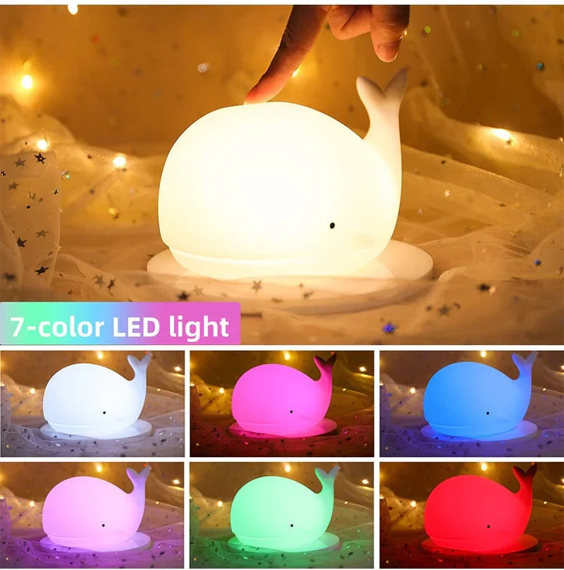 Night Light with Whale Design and Colour Changing Touch Control - view 2