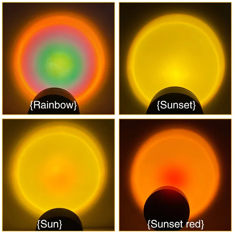 Sunset Lamp with 90° Rotating Head and USB Power for Bedroom - view 7