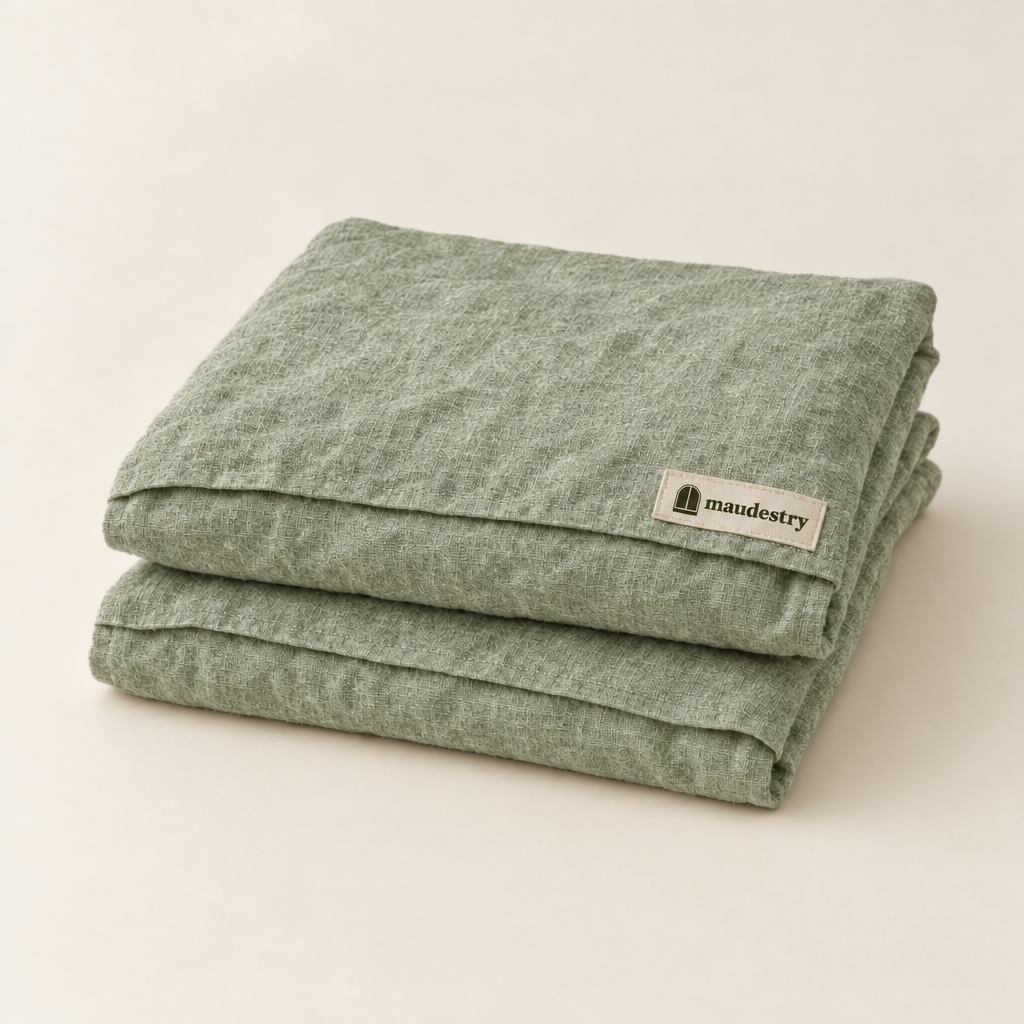 Satin Pillowcases, Stonewashed Linen with Envelope Closure