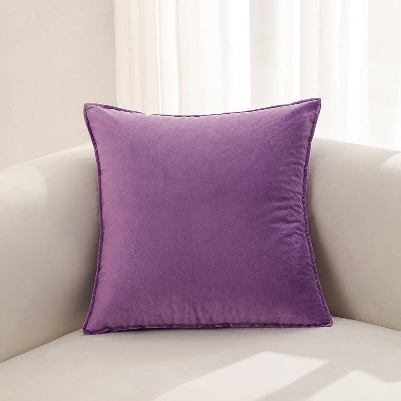 Velvet Cushions with Washable Covers, Square Plush Texture