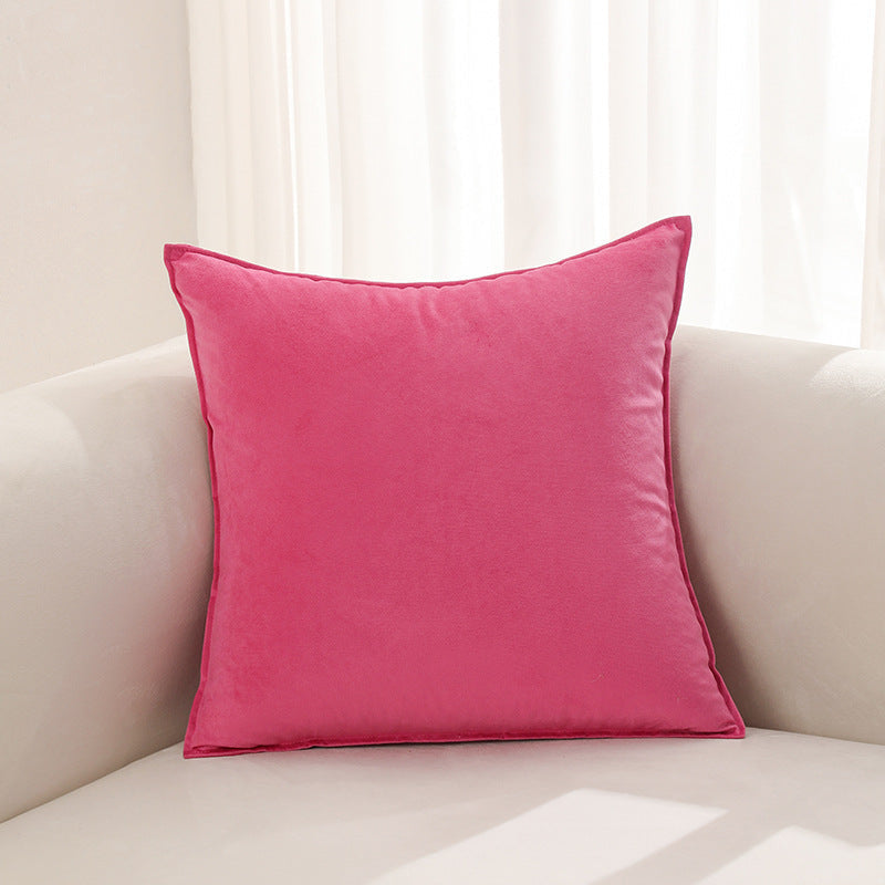 Velvet Cushions with Washable Covers, Square Plush Texture