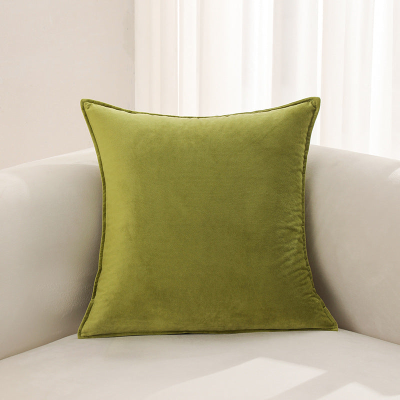 Velvet Cushions with Washable Covers, Square Plush Texture