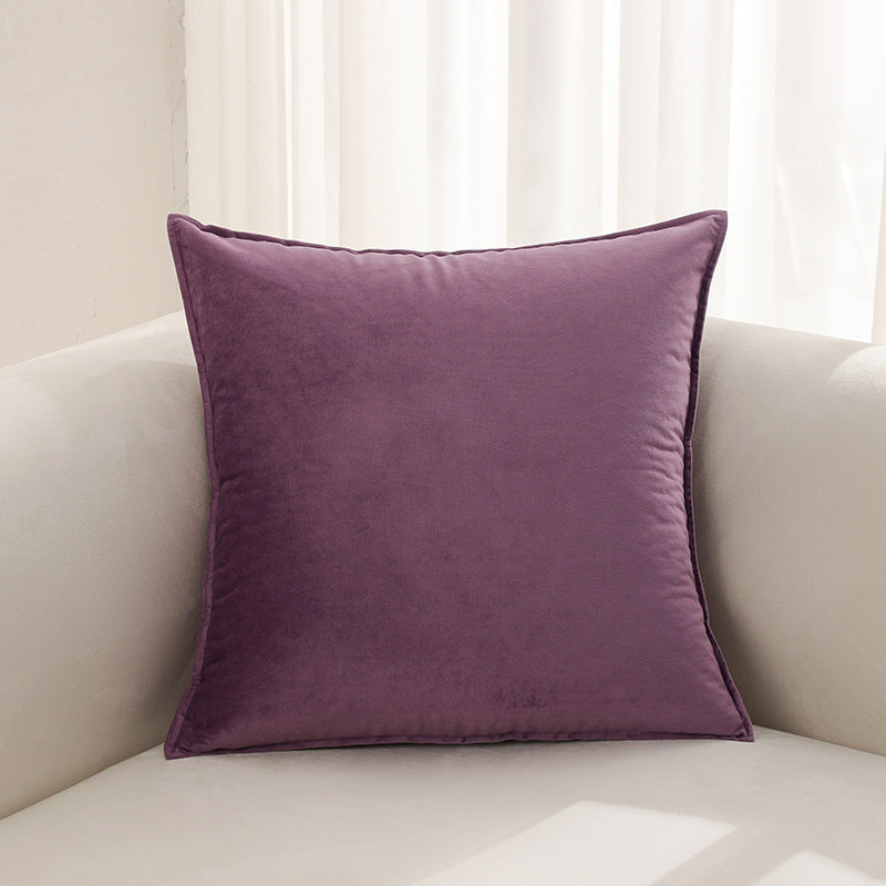 Velvet Cushions with Washable Covers, Square Plush Texture