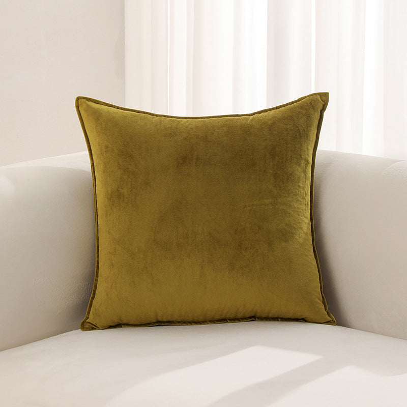 Velvet Cushions with Washable Covers, Square Plush Texture