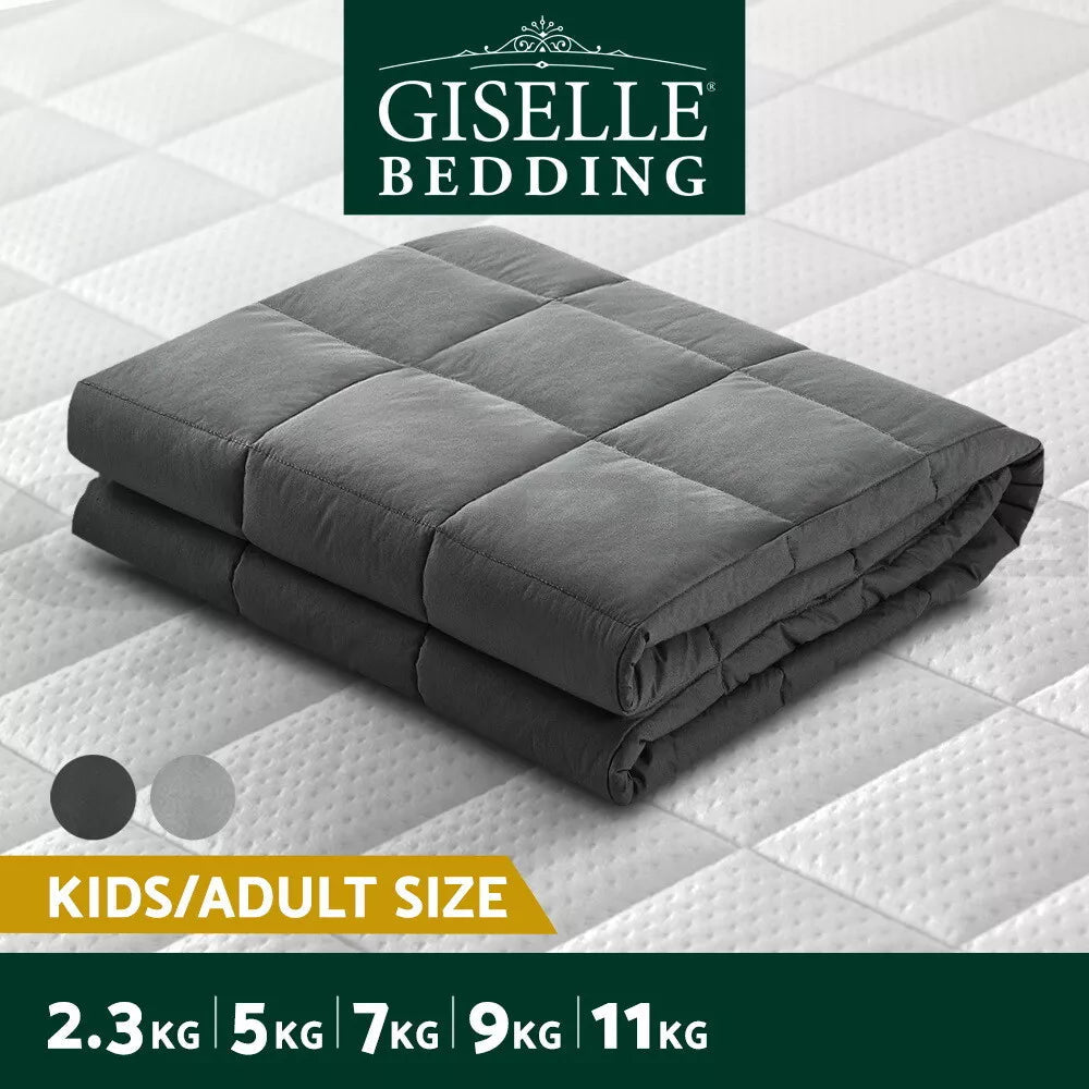 Weighted Blanket with Glass Bead Filling, Evenly Quilted Pockets