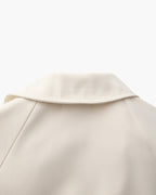 Women's Belted Trench Coat With a Layered Back - Beige