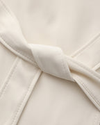 Women's Belted Trench Coat With a Layered Back - Beige