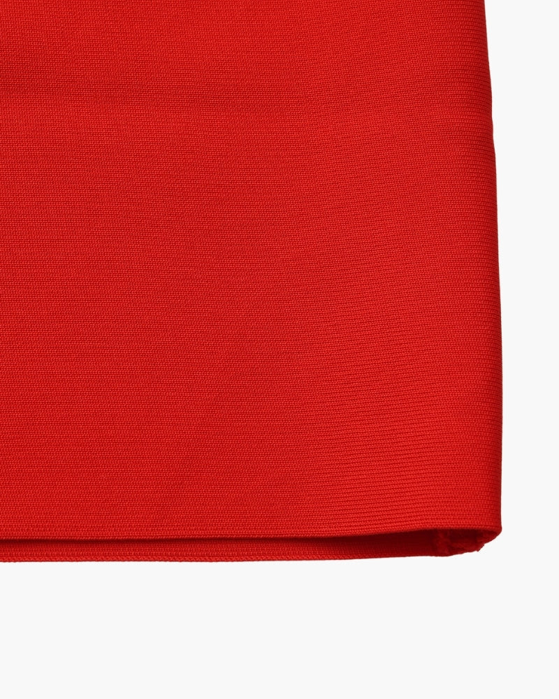 Women's Square-Neck Halter Dress With a Long Hem - Red