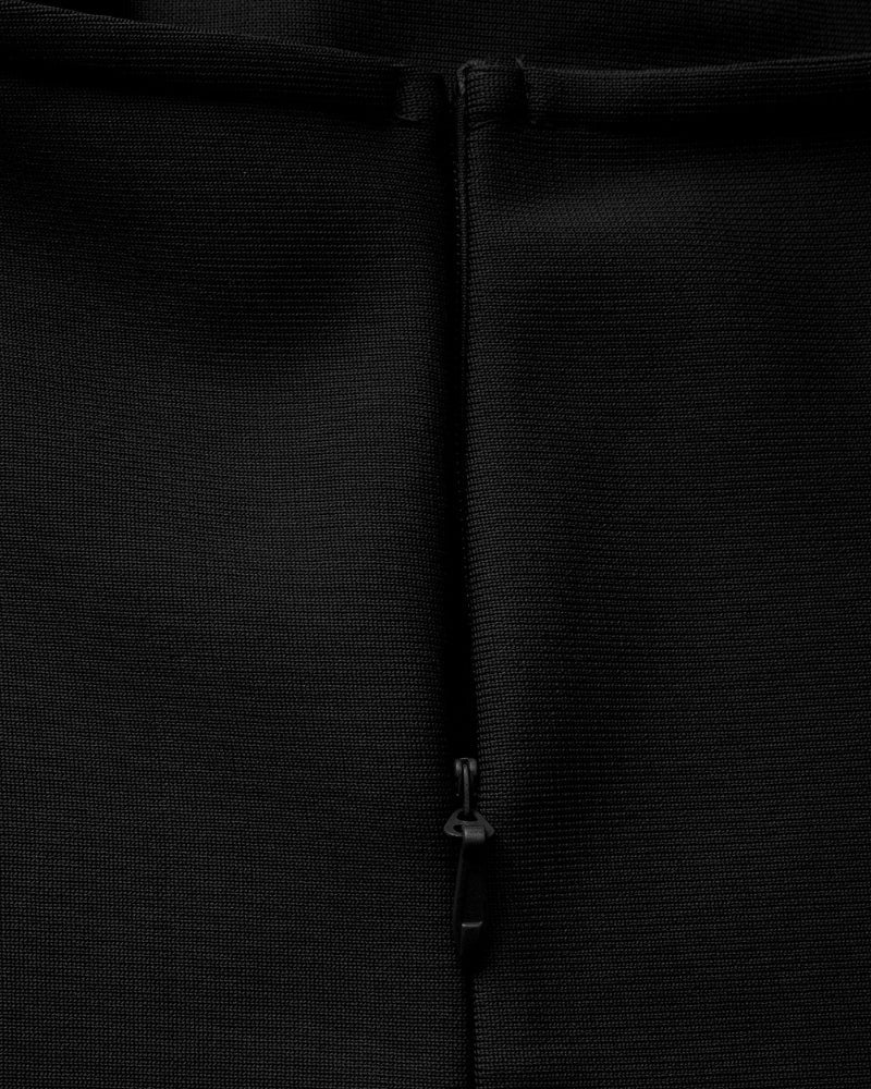 Women's Square-Neck Halter Dress With a Long Hem - Black