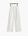 Women's Wide-Leg Trousers With a Gathered Waist - Ivory