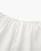 Women's Wide-Leg Trousers With a Gathered Waist - Ivory