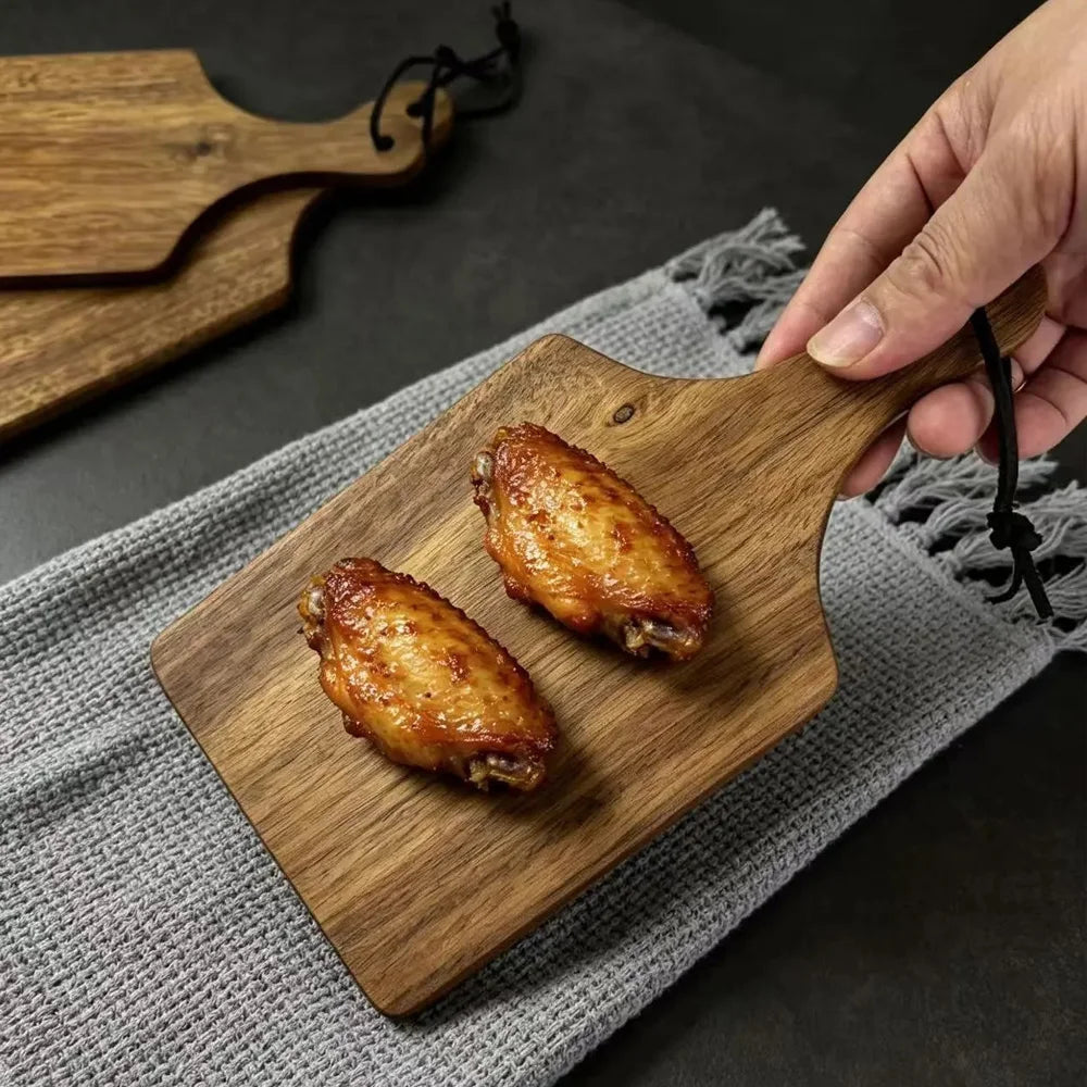 Wooden Chopping Board Set in Solid Acacia with Hanging Loops
